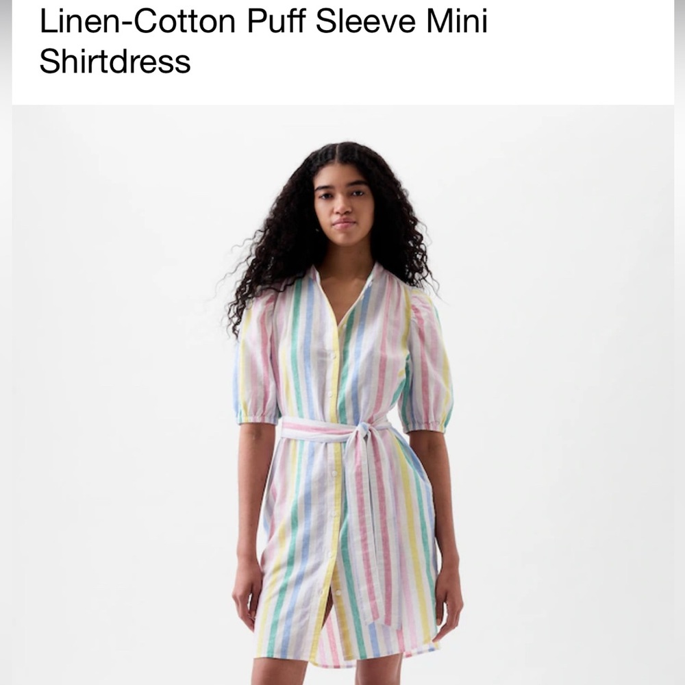 Linen-cotton Gap dress